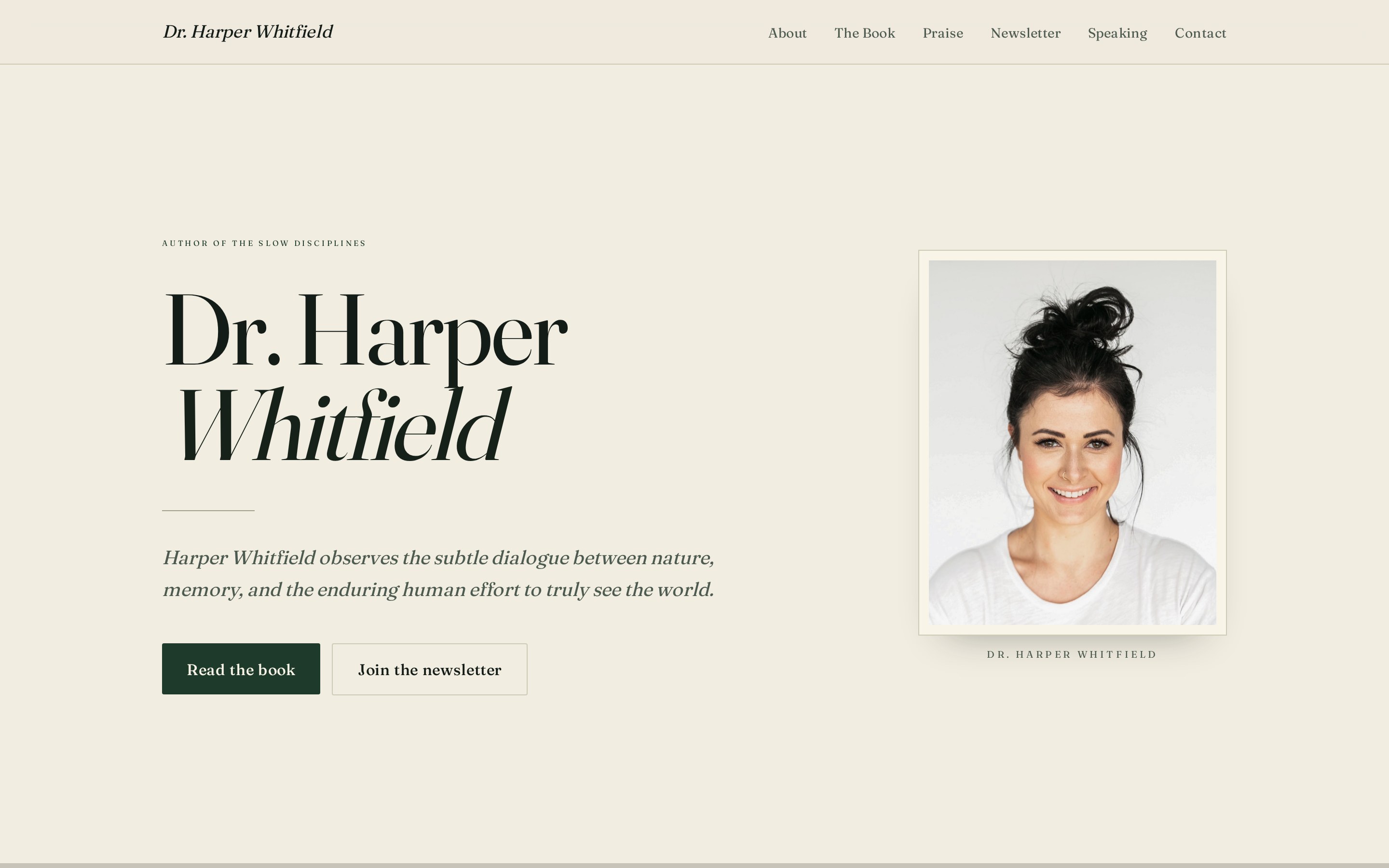 Preview of Dr. Harper Whitfield's site